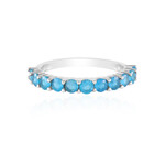 Anello in argento con Apatite Blu Neon