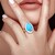 Zilveren ring met een Blauwe Howliet