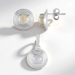 Parure in argento con Opale di Welo
