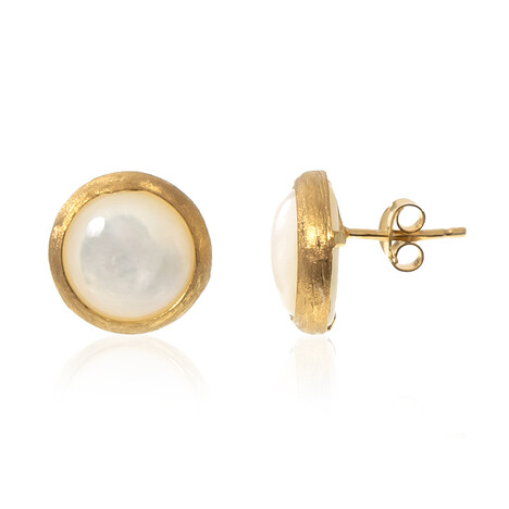 Perlmutt-Silberohrringe (Joias do Paraíso)