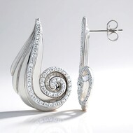 Boucles d'oreilles en argent et Zircon (SAELOCANA)