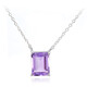 Amethyst Silver Necklace
