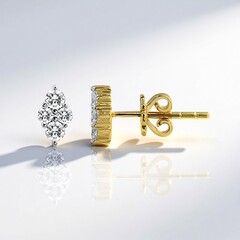 Orecchini in oro con Diamante IF (D) (Annette)