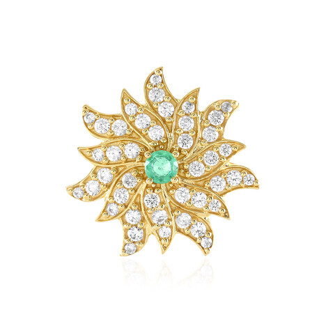 Kolumbianischer Smaragd-Silberanhänger