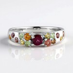 Anello in argento con Rodolite