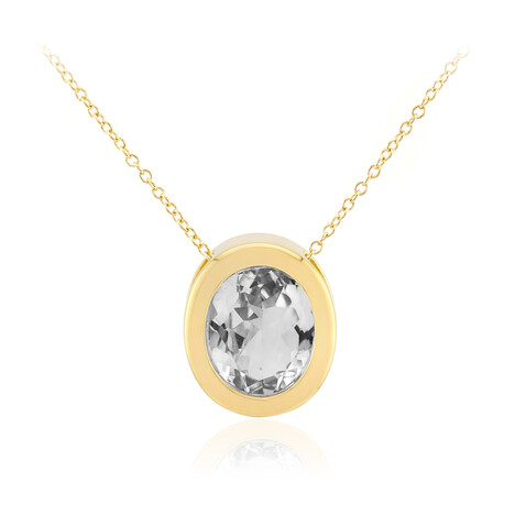 Collier en argent et Topaze blanche (MONOSONO COLLECTION)