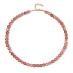 Collar en plata con Ágata mística rosa