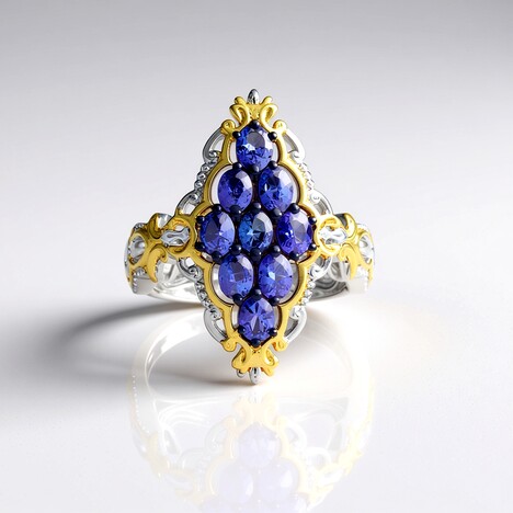 Anello in argento con Tanzanite (Gems en Vogue)