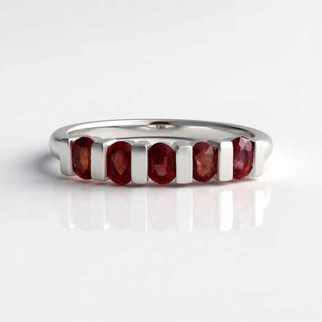 Bague en argent et Rubis de Tanzanie