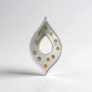 Zawieszka ze srebra platynowanego - Opal Welo  (Adela Silber)