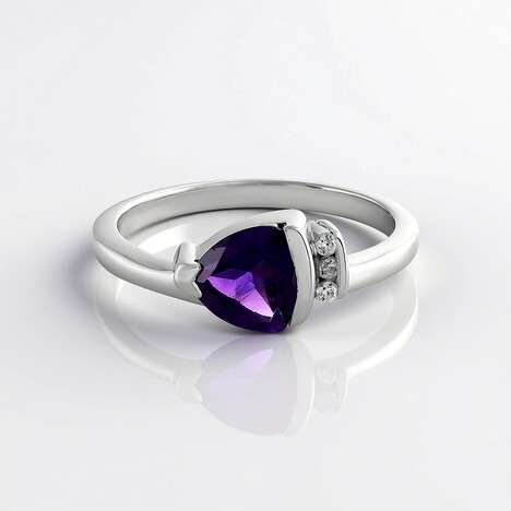 Anello in argento con Ametista Siberiana