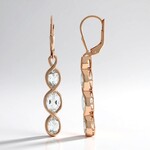 Orecchini in argento con Quarzo Bianco (KM by Juwelo)