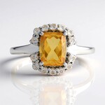 Anello in argento con Citrino