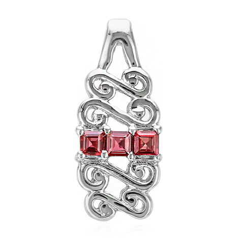 Tansania-Rubin-Silberanhänger