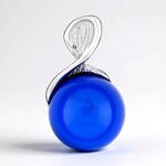 Ciondolo in argento con Ambra Blu Colombiana (dagen)