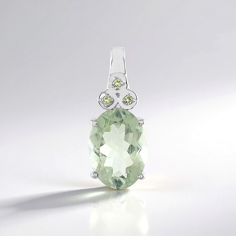 Ciondolo in argento con Ametista Verde
