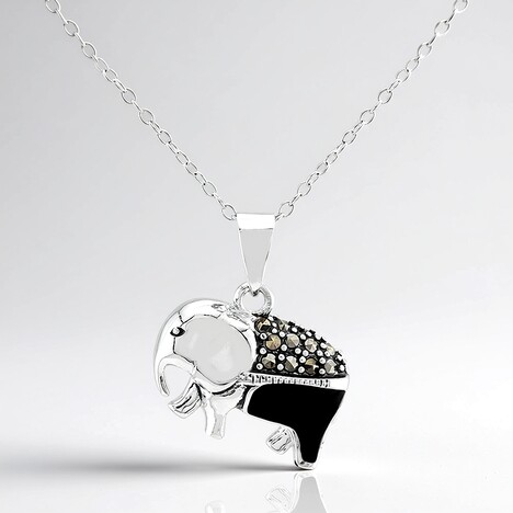 Collana in argento con Marcassite