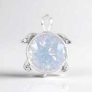 Colgante en plata con Cuarzo azul lunar
