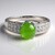 Anello in argento con Crisoprasio Imperiale