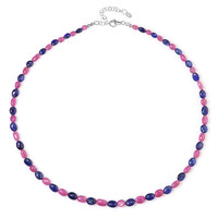 Collier en argent et Saphir rose de Madagascar
