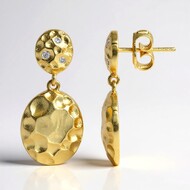 Zilveren oorbellen met I1 (G) Diamanten (Annette)