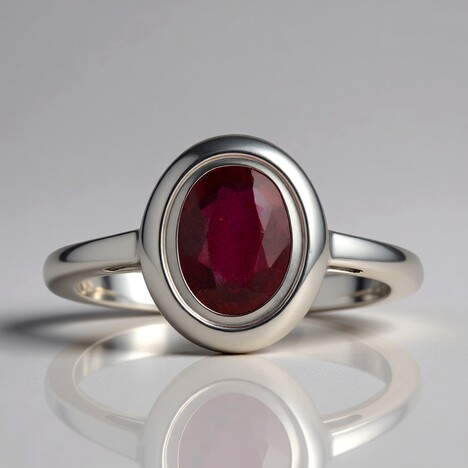 Anello in argento con Rubino Bemainty