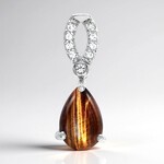 Ciondolo in argento con Occhio di Tigre Rosso
