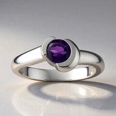 Anello in argento con Ametista Uruguay (Pallanova)