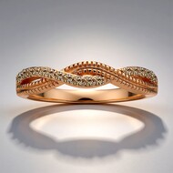 Anello in oro con Diamante Rose de France SI1 di Argyle (Annette)