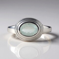 Anello in argento con Acquamarina della Nigeria