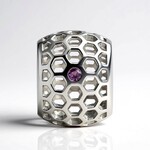Charm in argento con Zaffiro Rosa (Annette)
