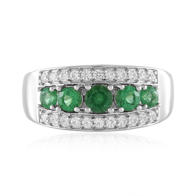 Zilveren ring met een Groene Apatiet