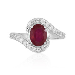 Anillo en plata con Rubí de Madagascar