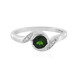 Anello in argento con Diopside Russo