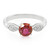 Zilveren ring met een kers-topaas