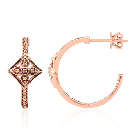 SI1 Argyle-Rose de France-Brillant-Goldohrringe (Annette)