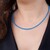 Collana in oro con Apatite Blu Neon