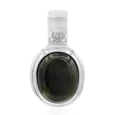Pendentif en argent et Jadéite Noire (Annette)