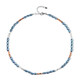 Collier en argent et Hématite bleu royal