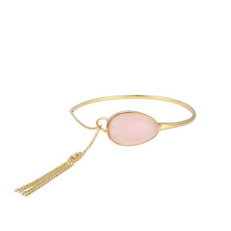 Rosenquarz-Silberarmband