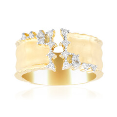 Zilveren ring met I1 (G) Diamanten