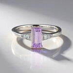 Anello in argento con Ametista Rose de France