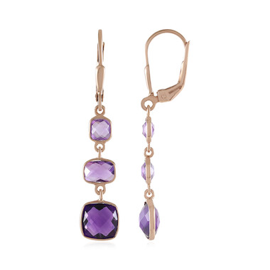 Pendientes en plata con Amatista (KM by Juwelo)