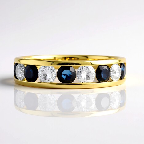 Anello in oro con Zaffiro Ceylon Blu (CIRARI)
