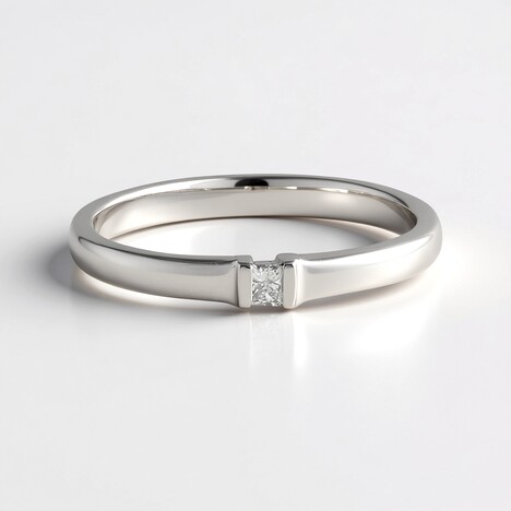 Anello in argento con Diamante I3 (H)