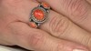 Anillo en plata con Ostra espinosa naranja (Desert Chic)