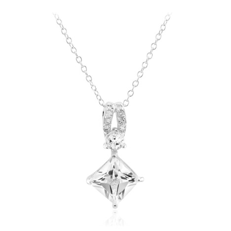 Collar en plata con Topacio blanco