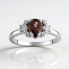 Anello in argento con Zircone Rosa