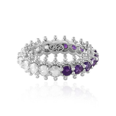 Anello in argento con Ametista Zambiana (Dallas Prince Designs)