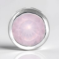 Pendentif en argent et Quartz rose (MONOSONO COLLECTION)